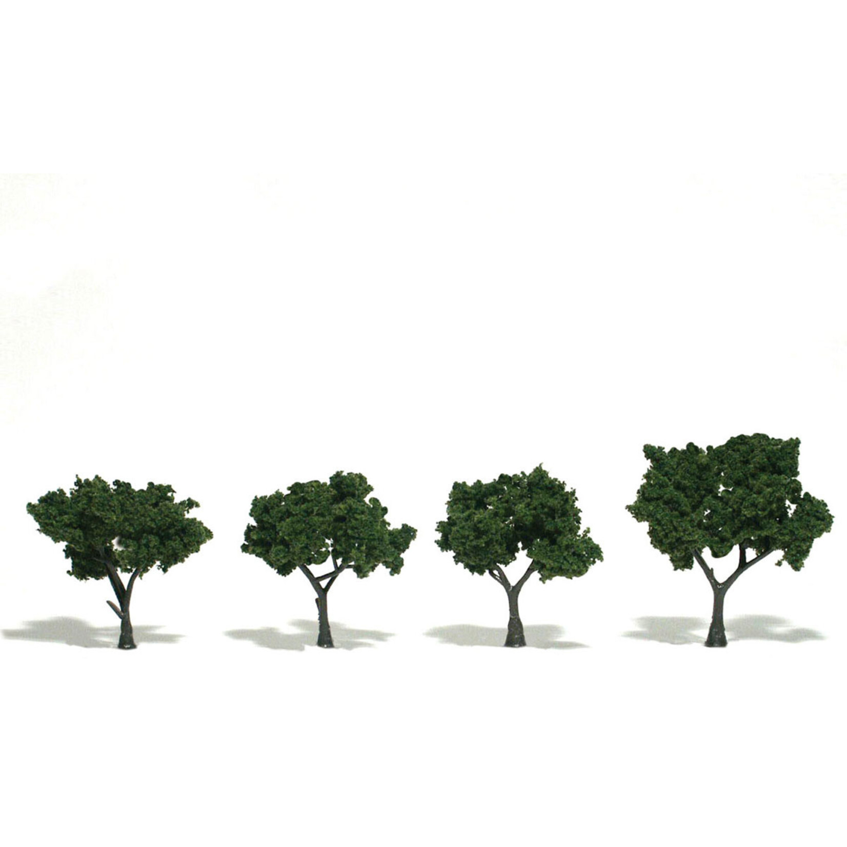 Woodland Scenics TR1504 - Ready Made Trees, Medium Green 2-3" (4)