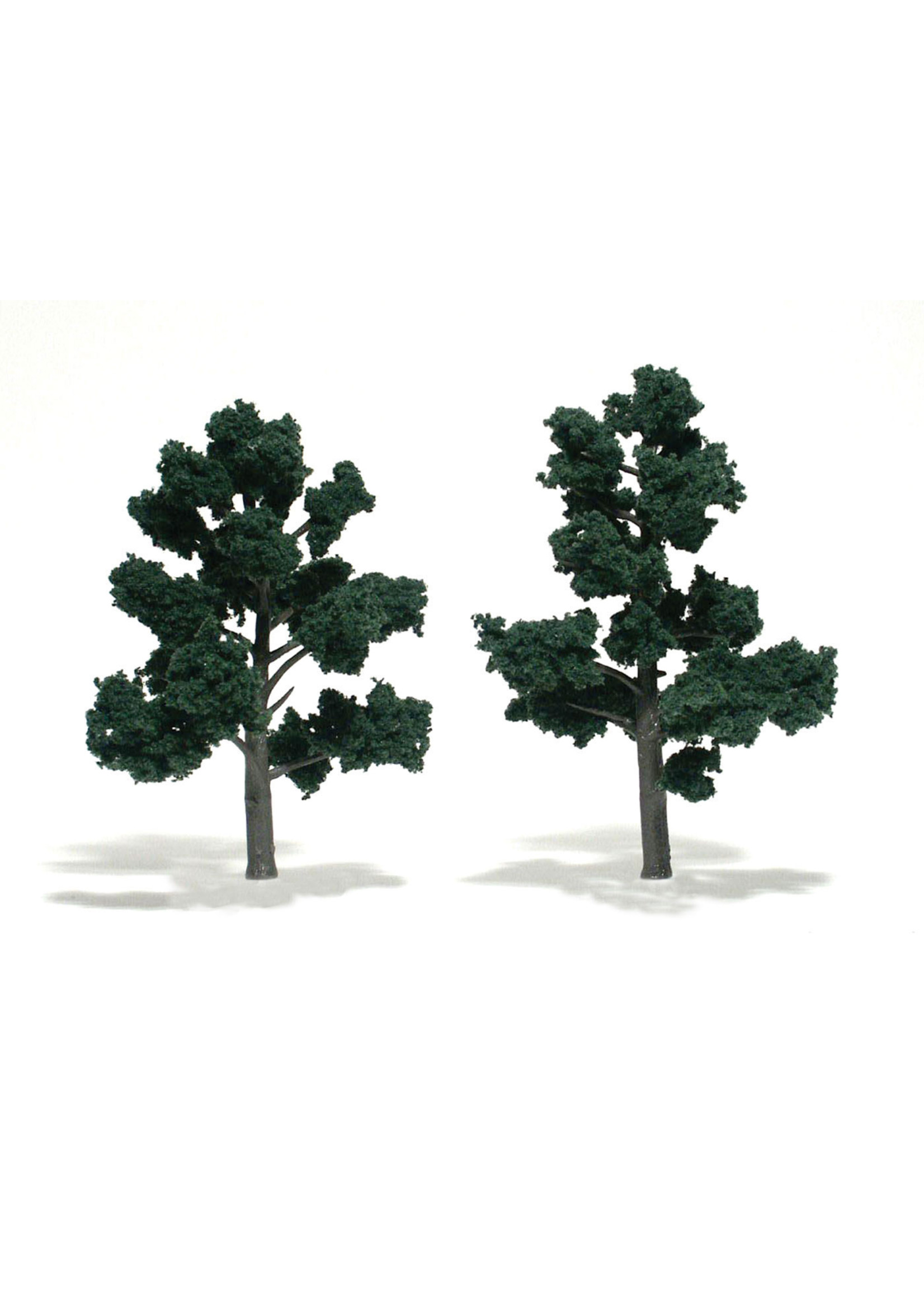 Woodland Scenics TR1514 - Ready Made Trees, Dark Green 5-6" (2)