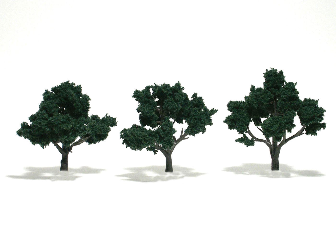 TR1508 - Ready Made Trees, Dark Green 3-4" (3)