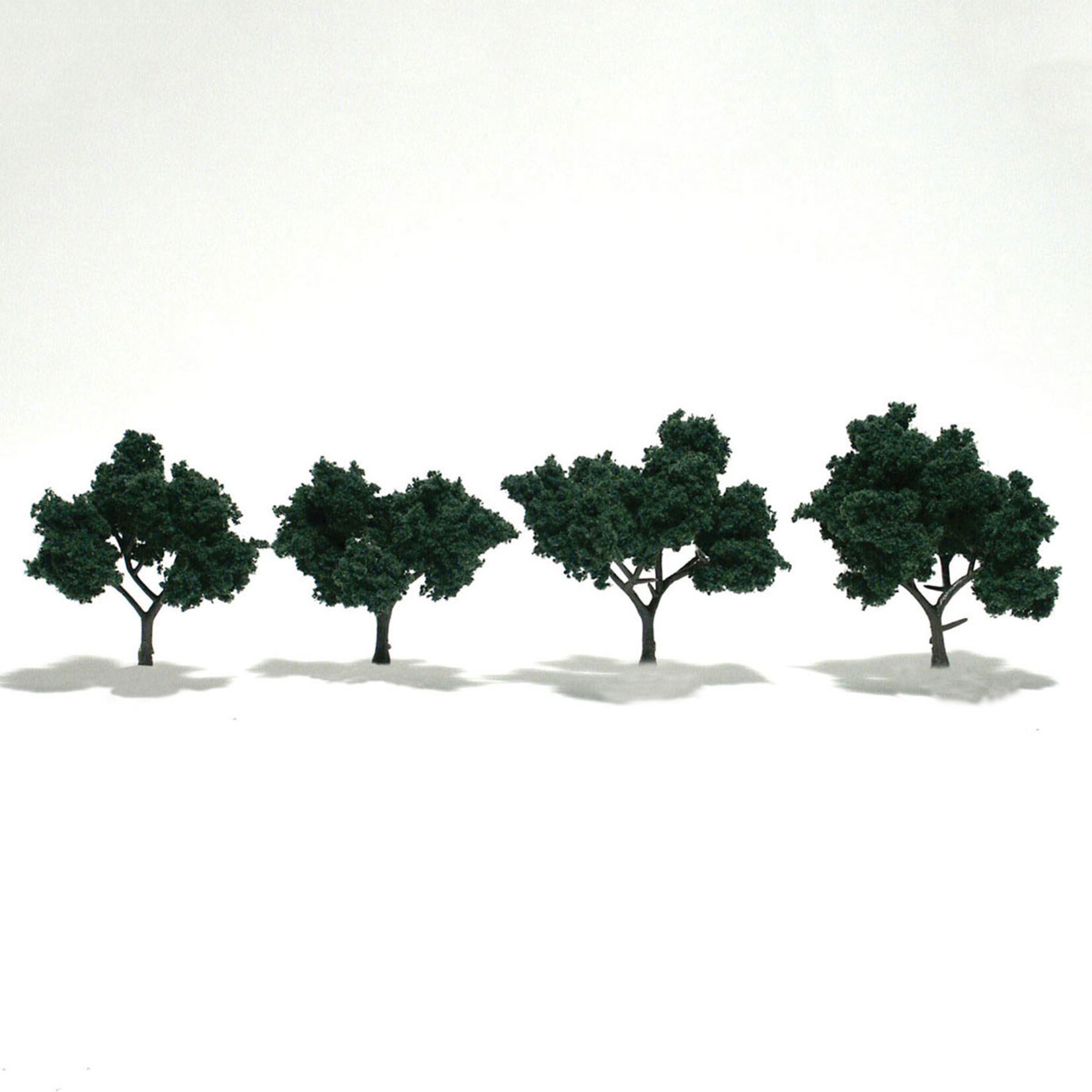 Woodland Scenics TR1505 - Ready Made Trees, Dark Green 2-3" (4)