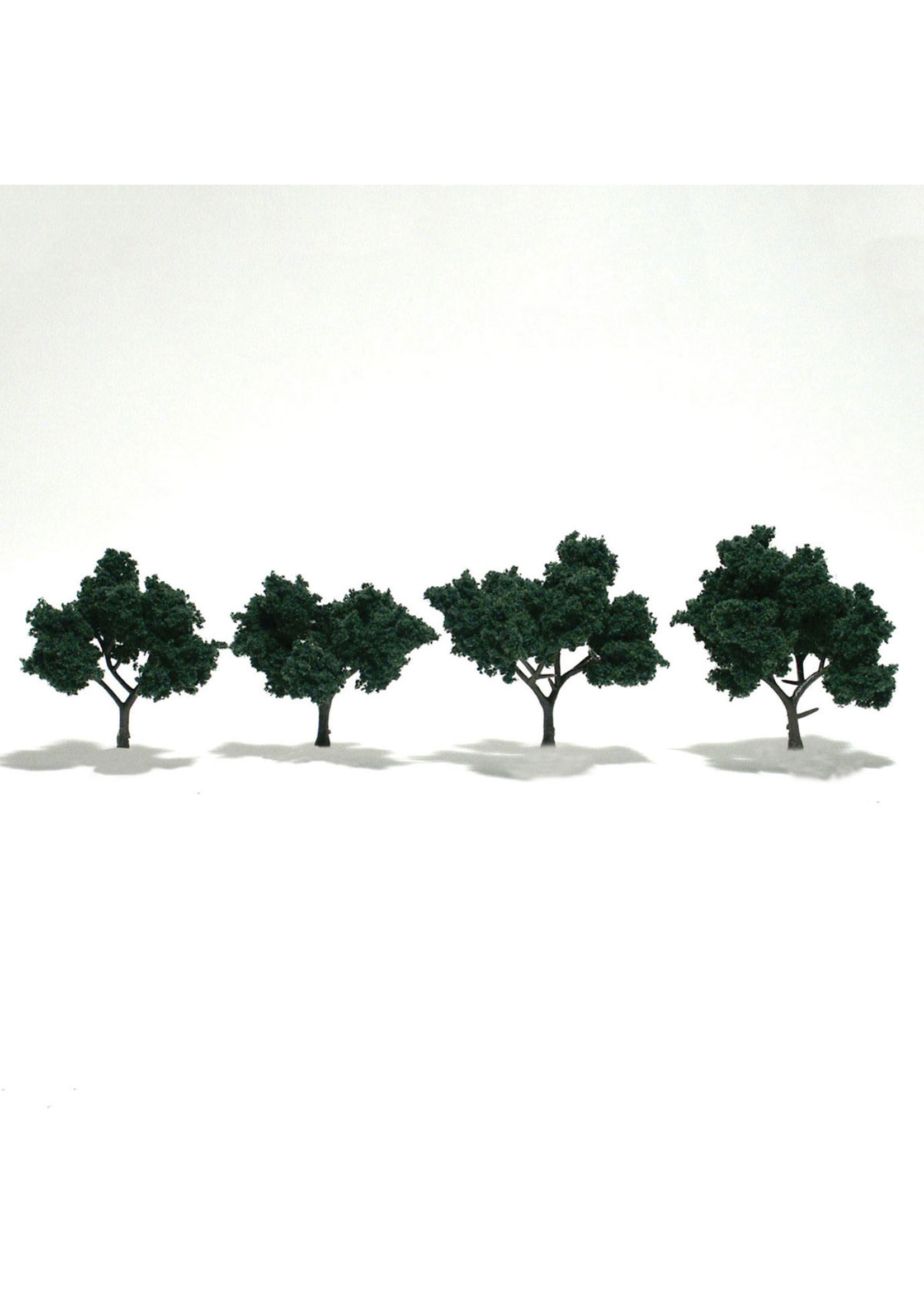 Woodland Scenics TR1505 - Ready Made Trees, Dark Green 2-3" (4)