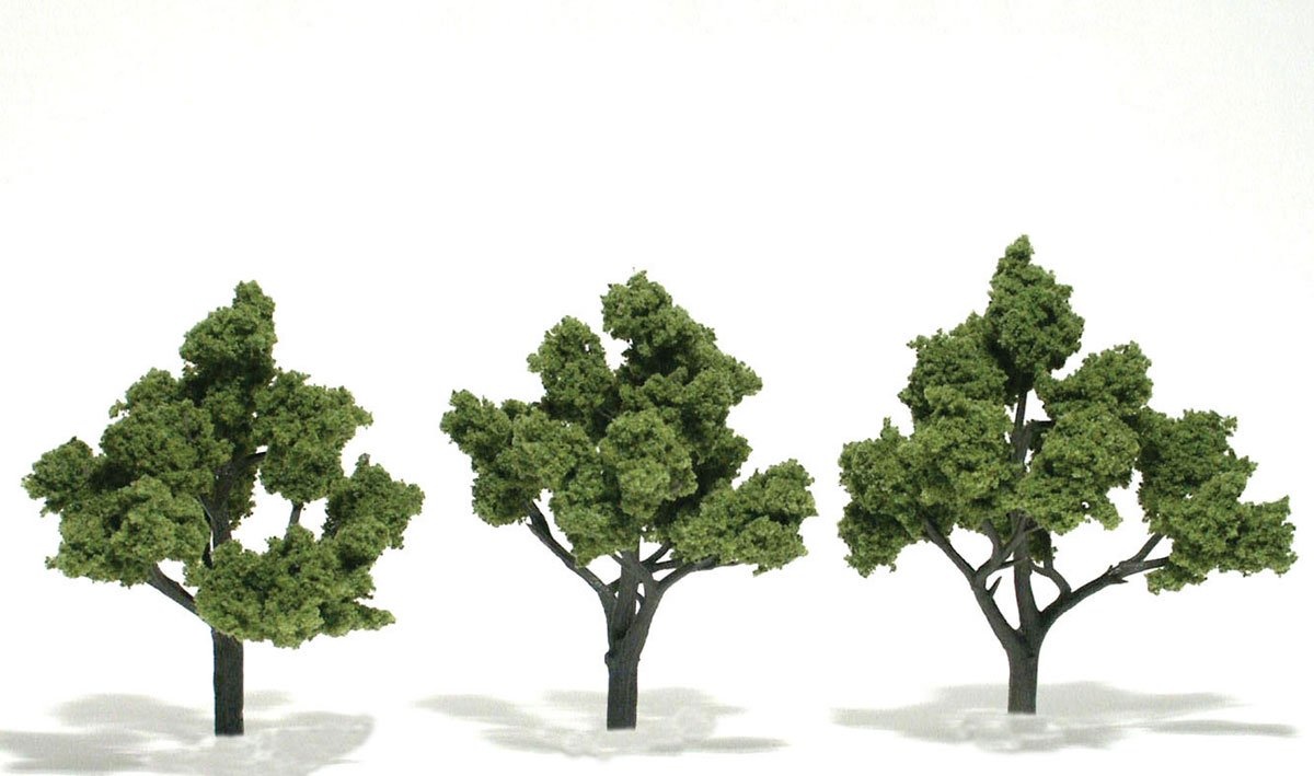 TR1509 - Ready Made Trees, Light Green 4-5" (3)