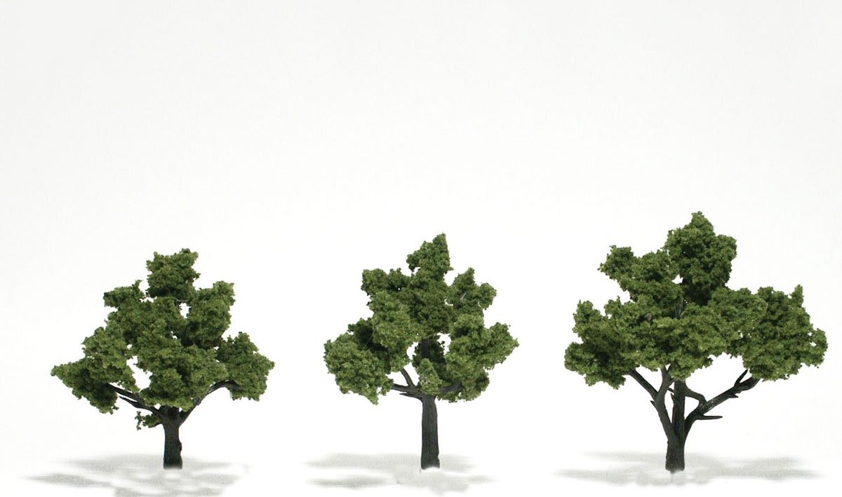 TR1506 - Ready Made Trees, Light Green 3-4" (3)