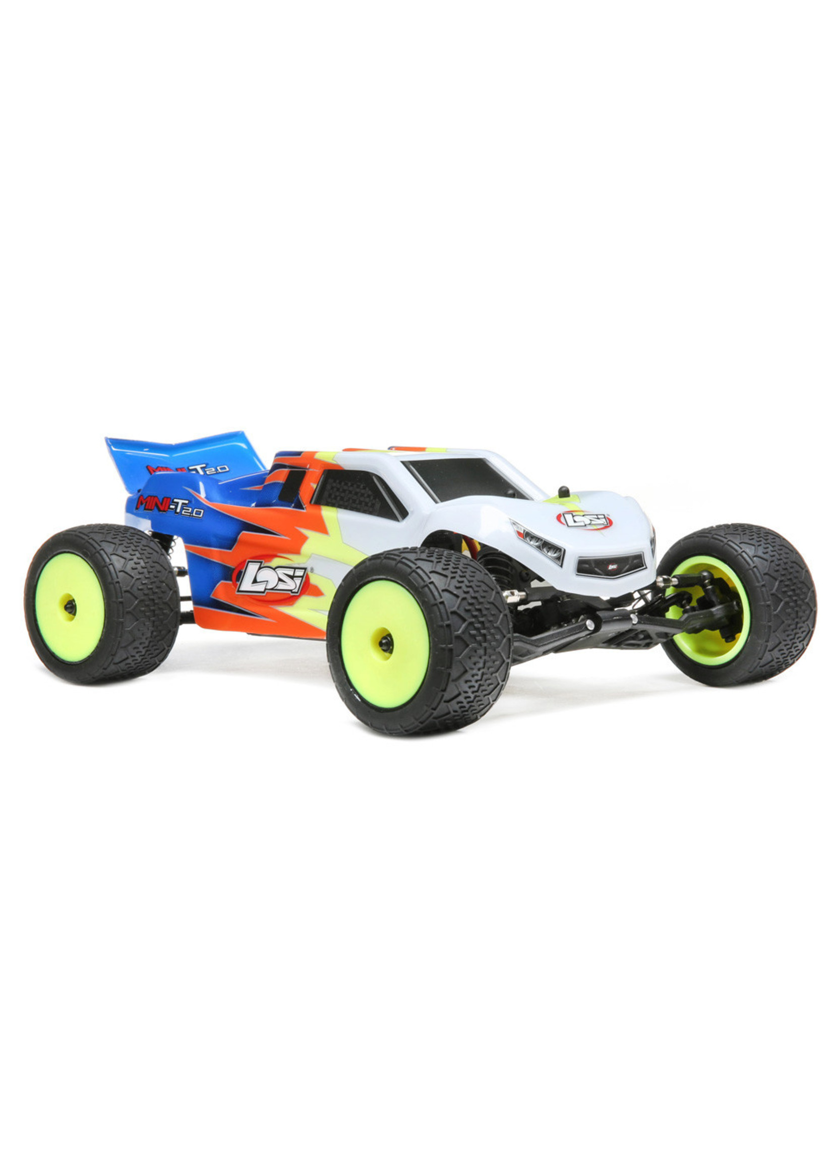 Losi 1/18 Mini-T 2.0 2WD Stadium Truck RTR, Blue/White