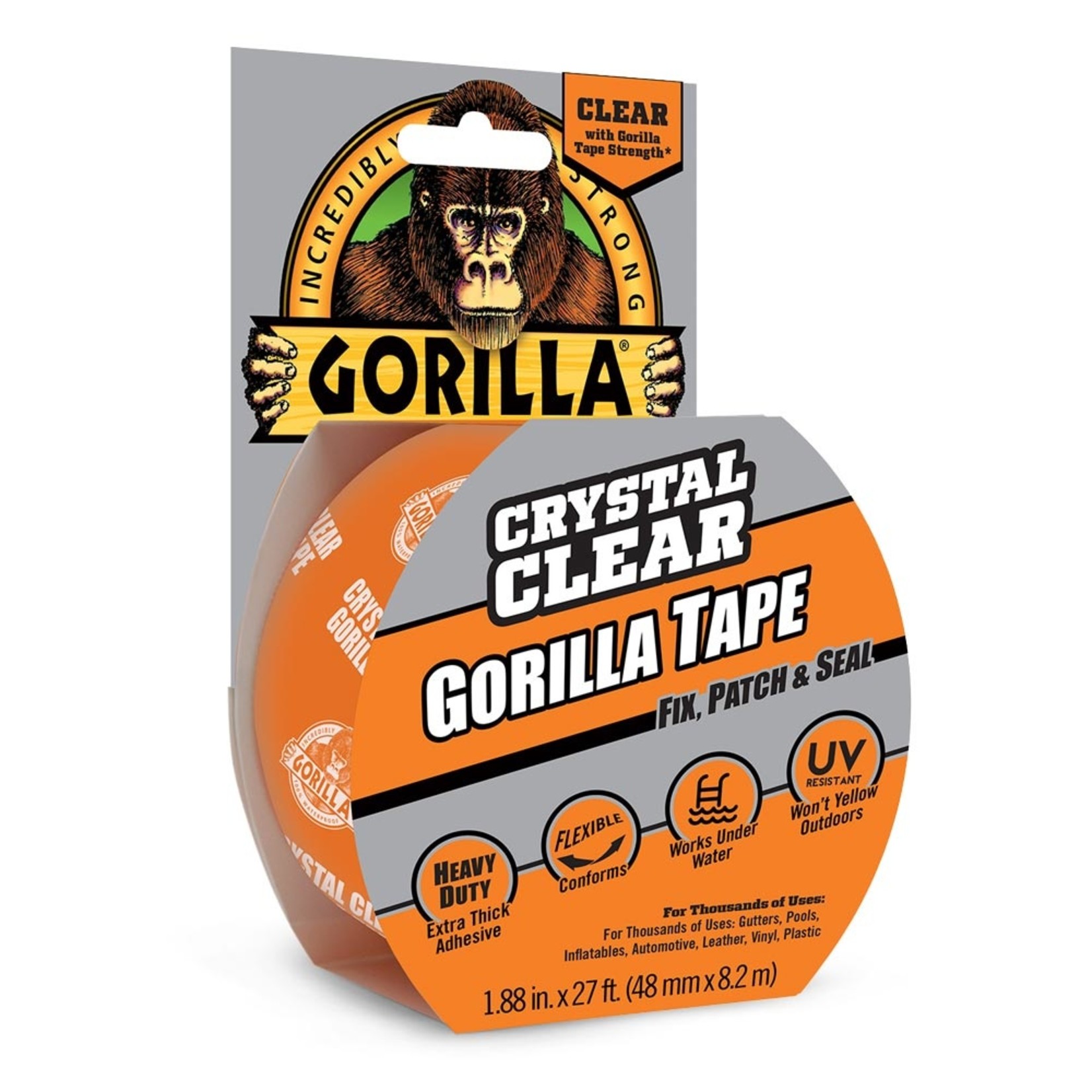 Gorilla Glue 6027002 - Gorilla "Crystal Clear" Tape (9yd)