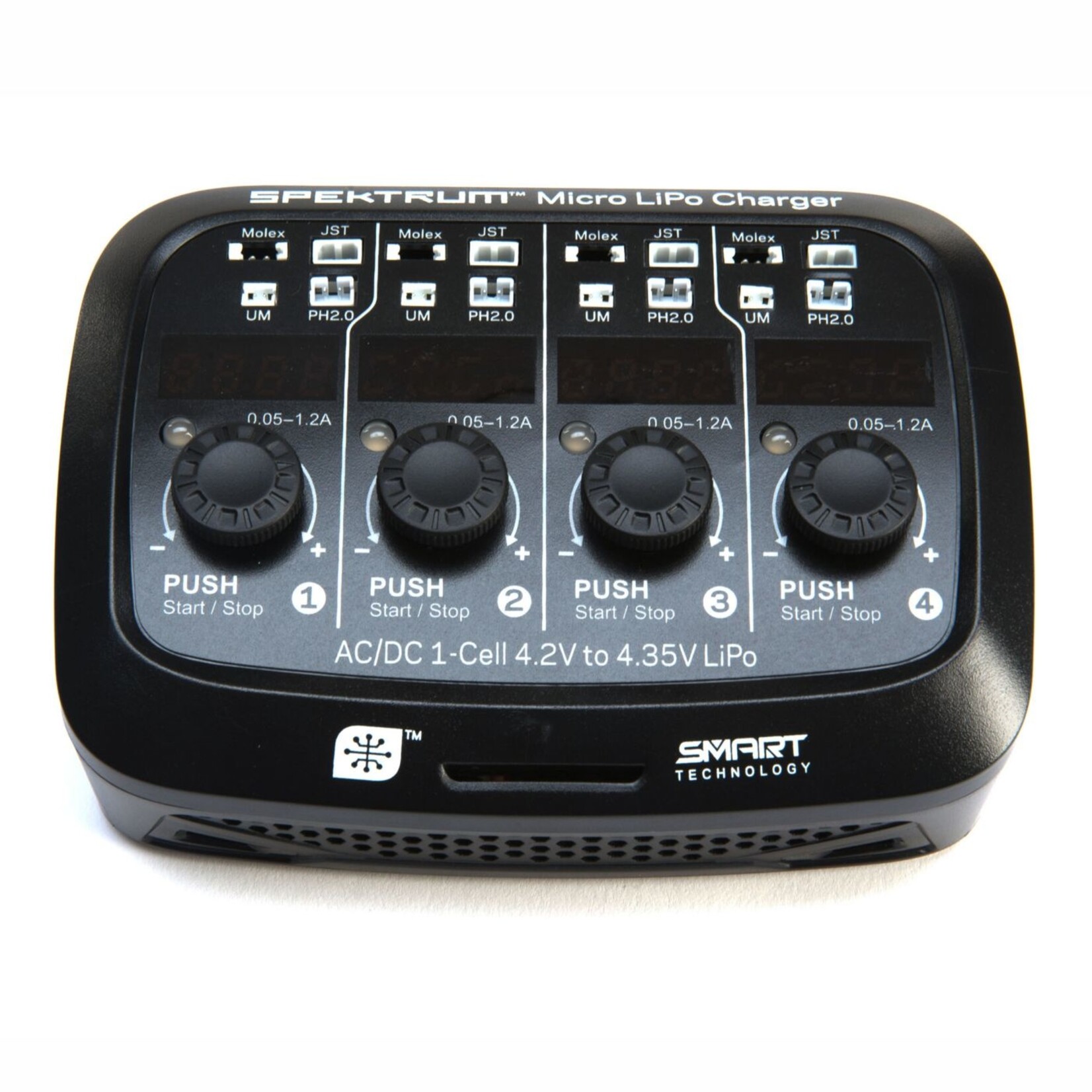 Spektrum SPMXC1040 - S44 Micro 4-port AC/DC 1S LiPo Smart Charger
