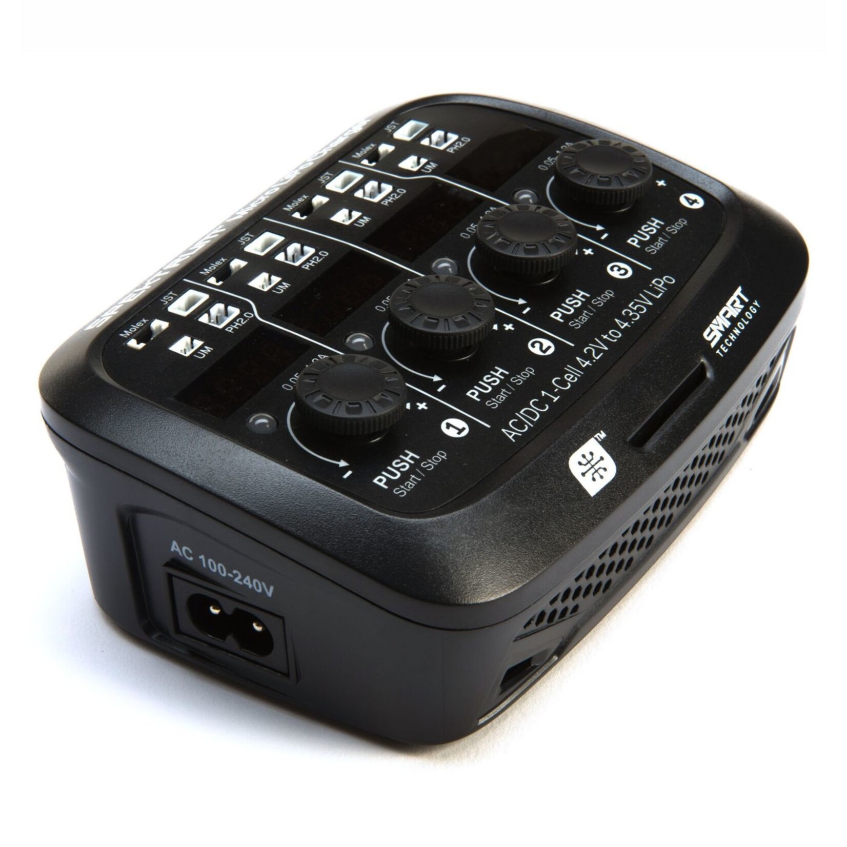 Spektrum SPMXC1040 - S44 Micro 4-port AC/DC 1S LiPo Smart Charger