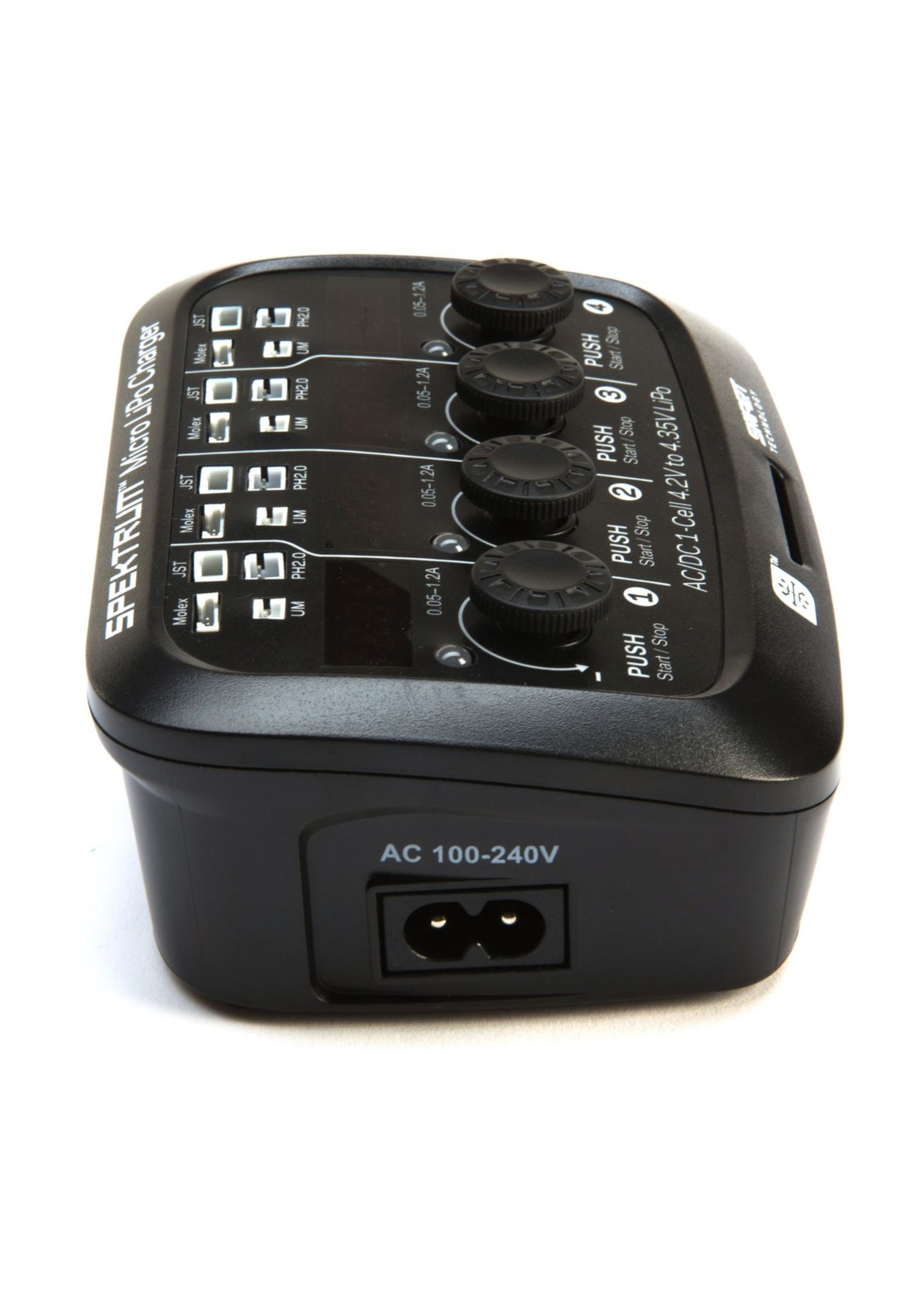 Spektrum SPMXC1040 - S44 Micro 4-port AC/DC 1S LiPo Smart Charger