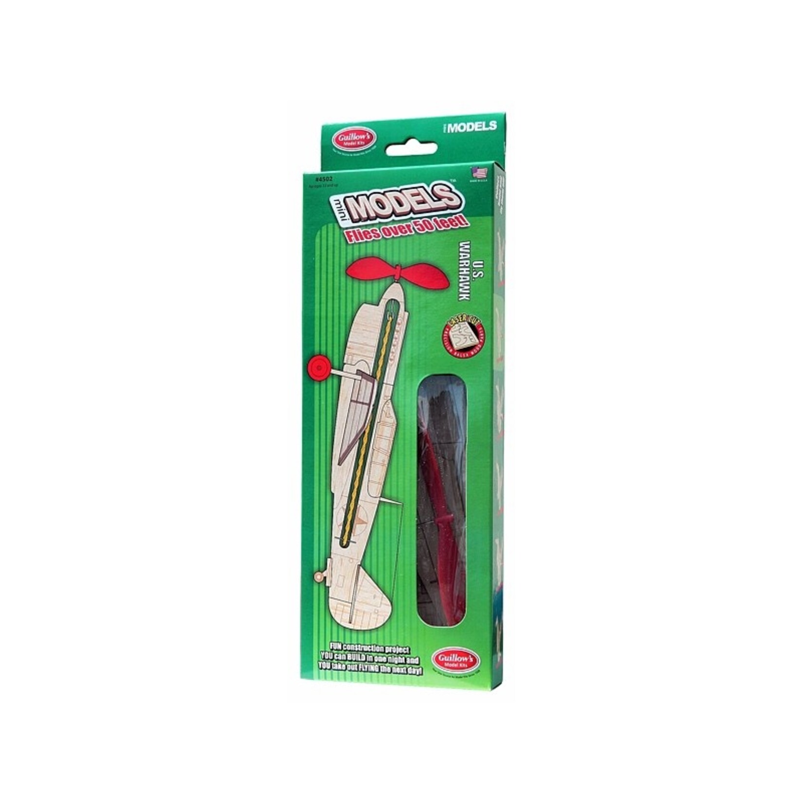 Guillows US Warhawk - Balsa Motorplane Mini Model