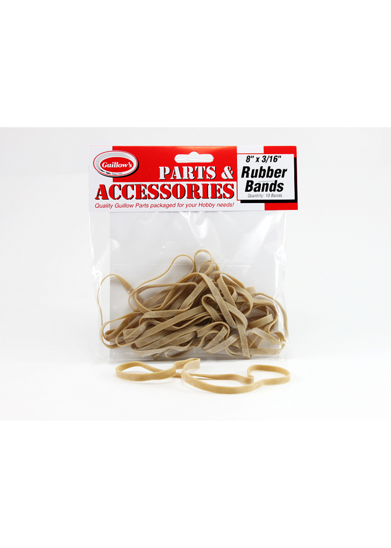 Guillows 8" Rubber Bands (10)