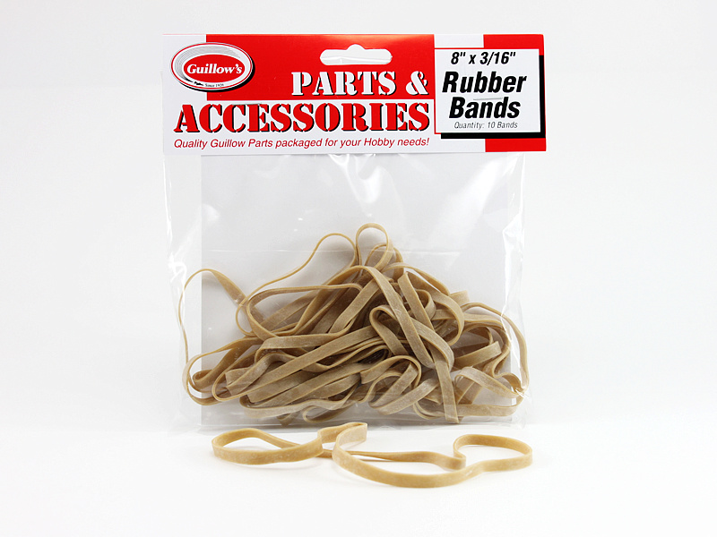 Guillows 8" Rubber Bands (10) Hub Hobby