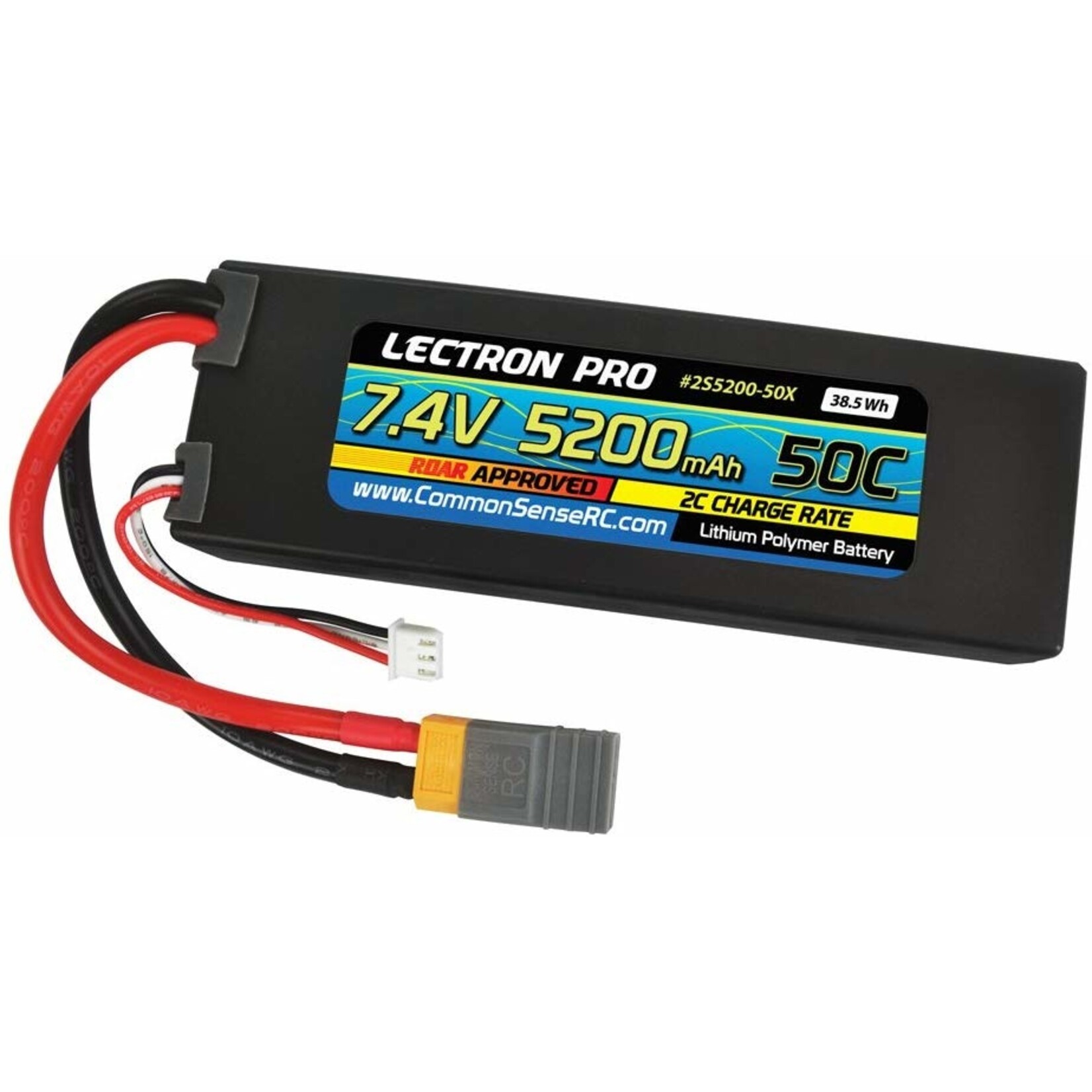 Common Sense RC 2S5200-50X - 7.4V 5200mAh 50c Lipo XT60