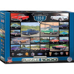 Eurographics American Cars Of The 1950's - 1000 Piece Puzzle