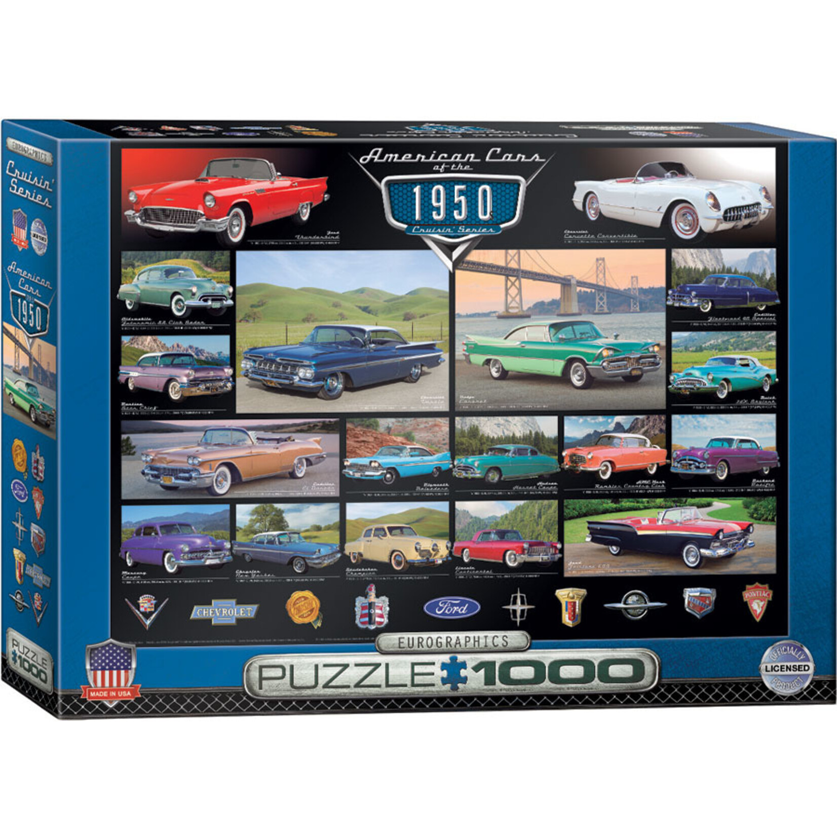 Eurographics American Cars Of The 1950's - 1000 Piece Puzzle