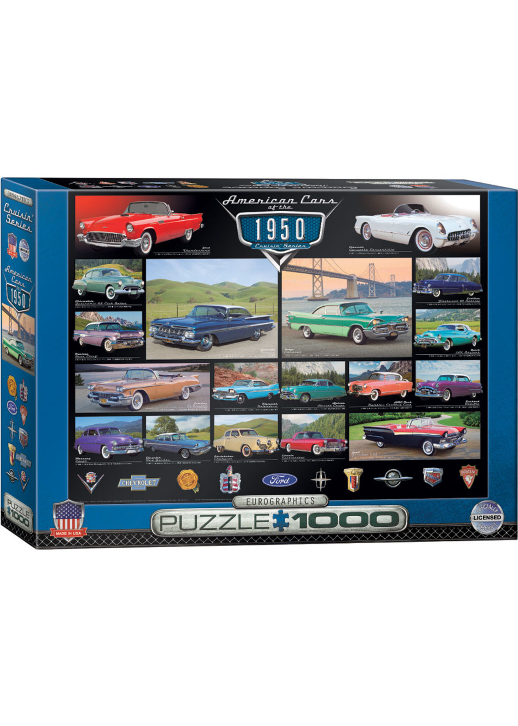 Eurographics American Cars Of The 1950's - 1000 Piece Puzzle