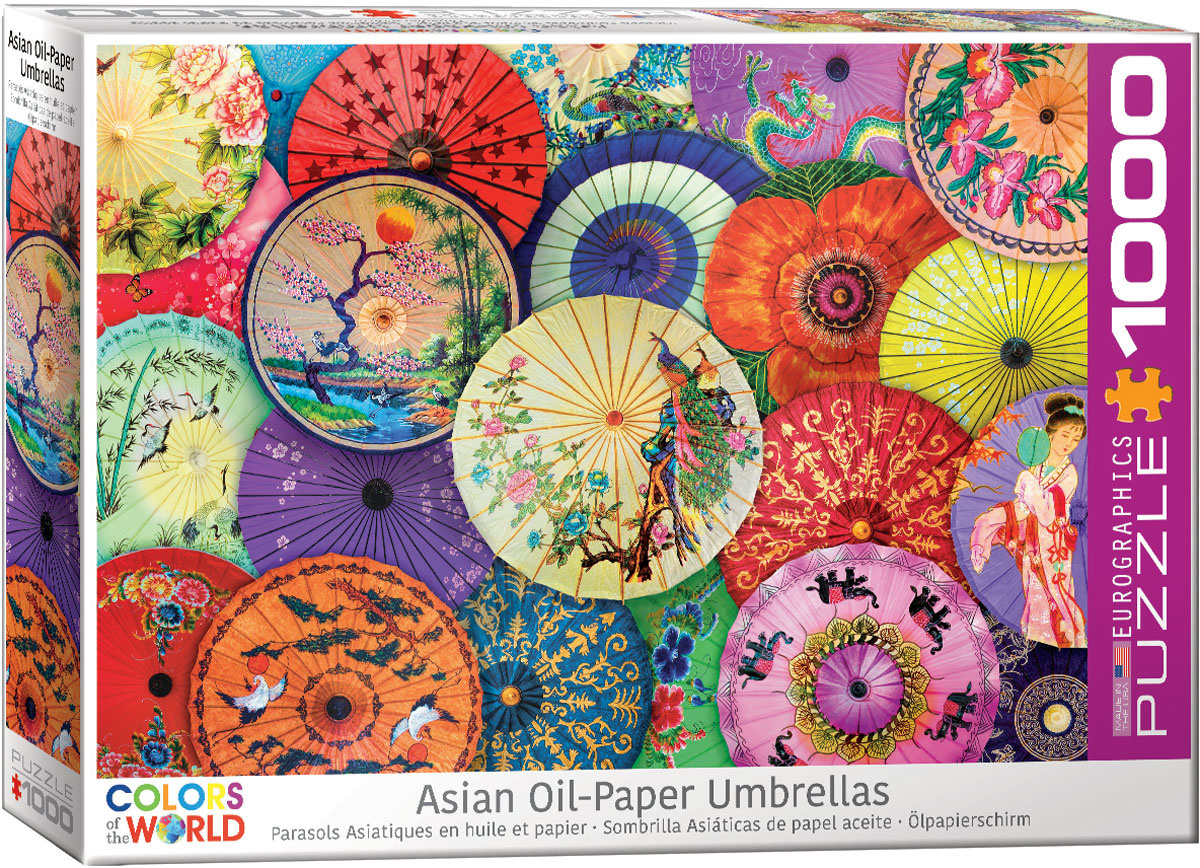 Asian Oil Paper Umbrellas - 1000 Piece Puzzle