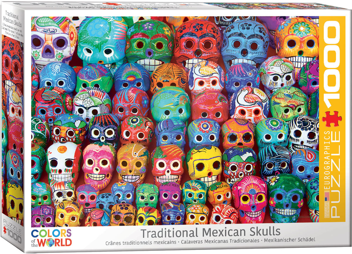 Traditional Mexican Skulls - 1000 Piece Puzzle