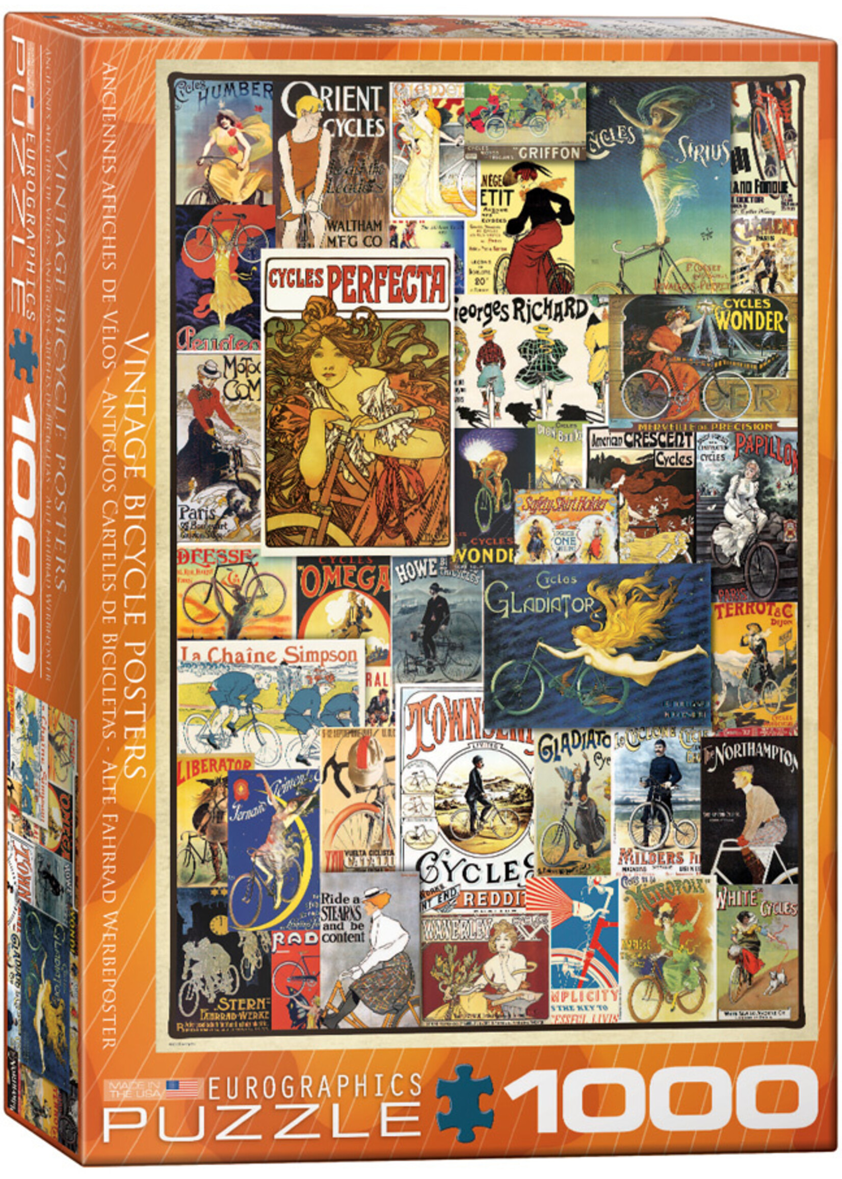 Eurographics Vintage Bicycle Posters - 1000 Piece Puzzle