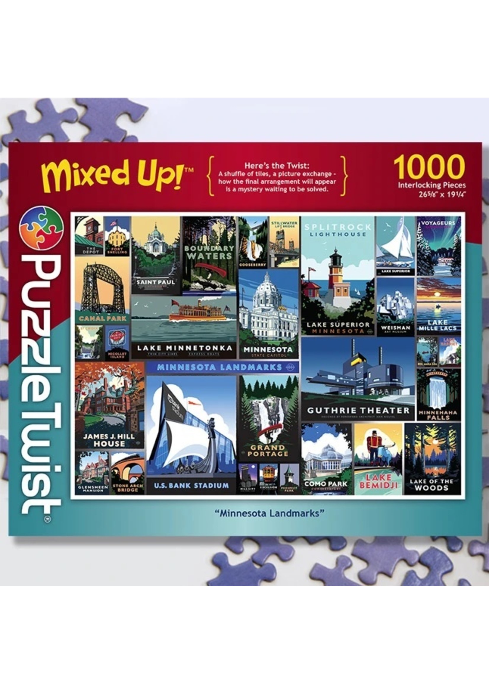 Puzzle Twist Minnesota Landmarks - 1000 Piece Puzzle