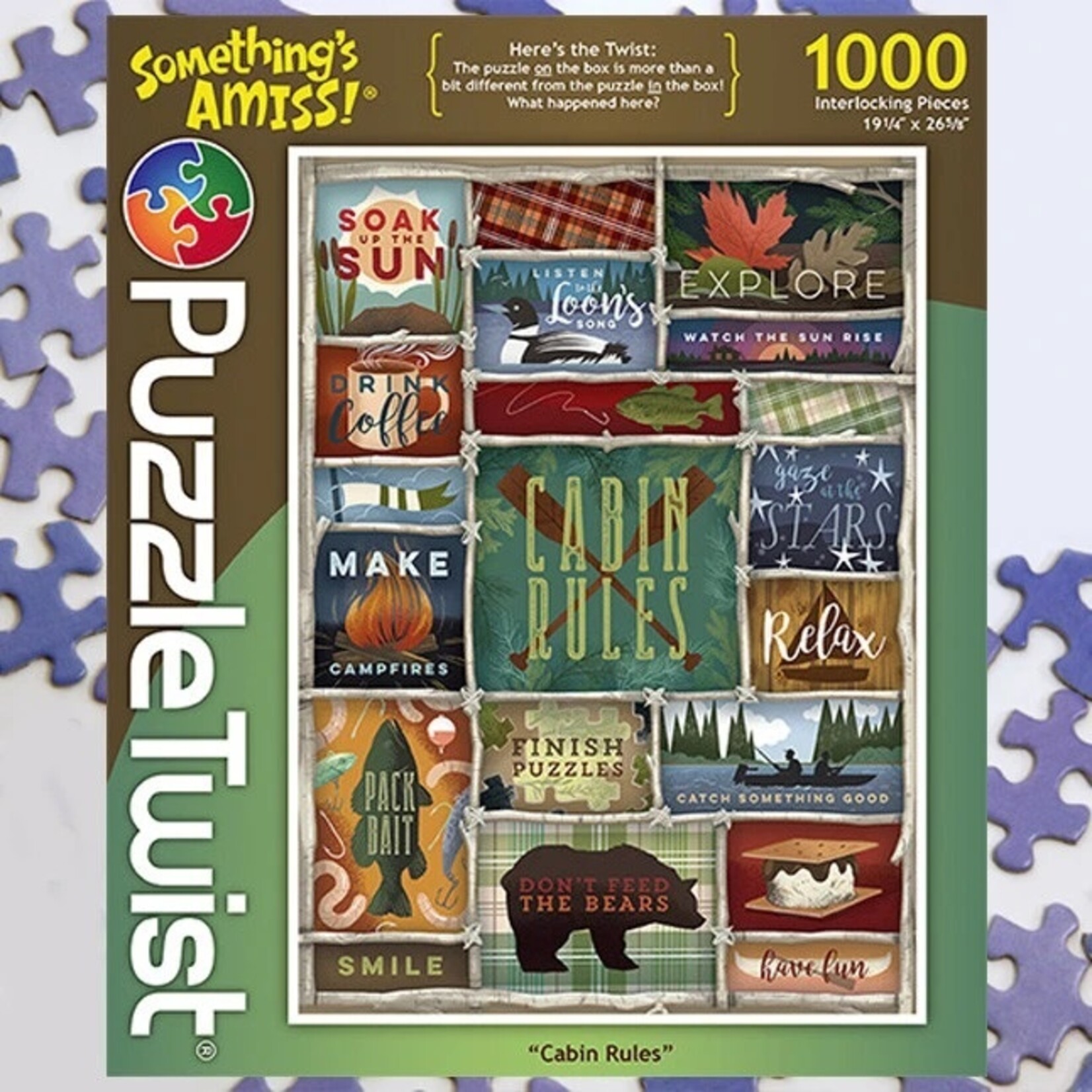Puzzle Twist Cabin Rules - 1000 Piece Puzzle
