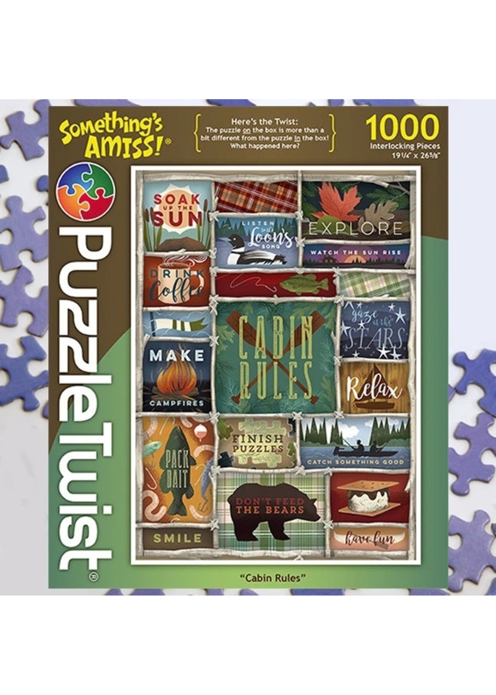 Puzzle Twist Cabin Rules - 1000 Piece Puzzle