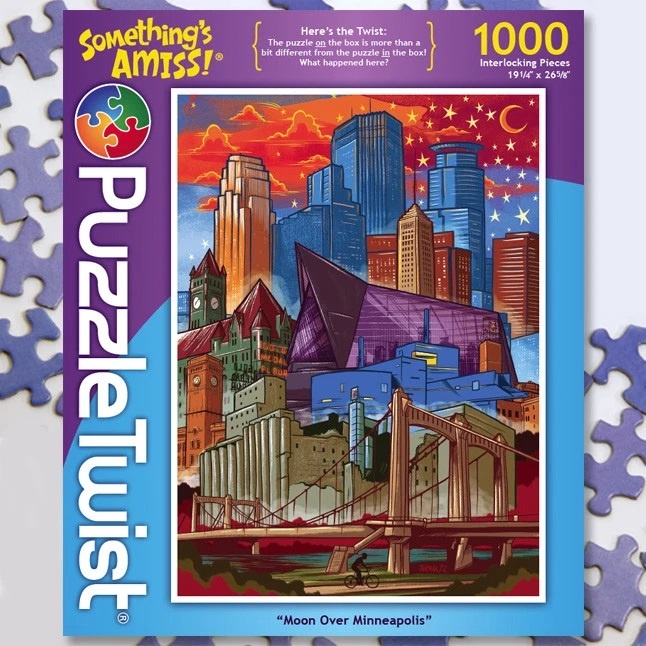 Moon Over Minneapolis - 1000 Piece Puzzle