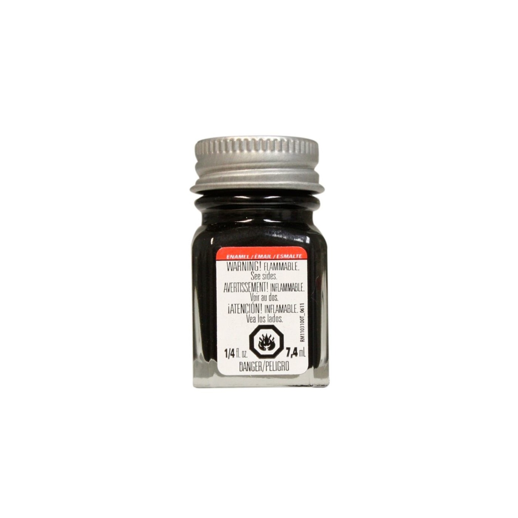 Testors 1154TT - Enamel 1/4 oz - Black Metallic