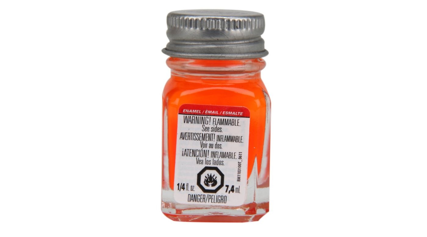 1173TT Enamel 1/4 oz Orange Fluorescent Hub Hobby