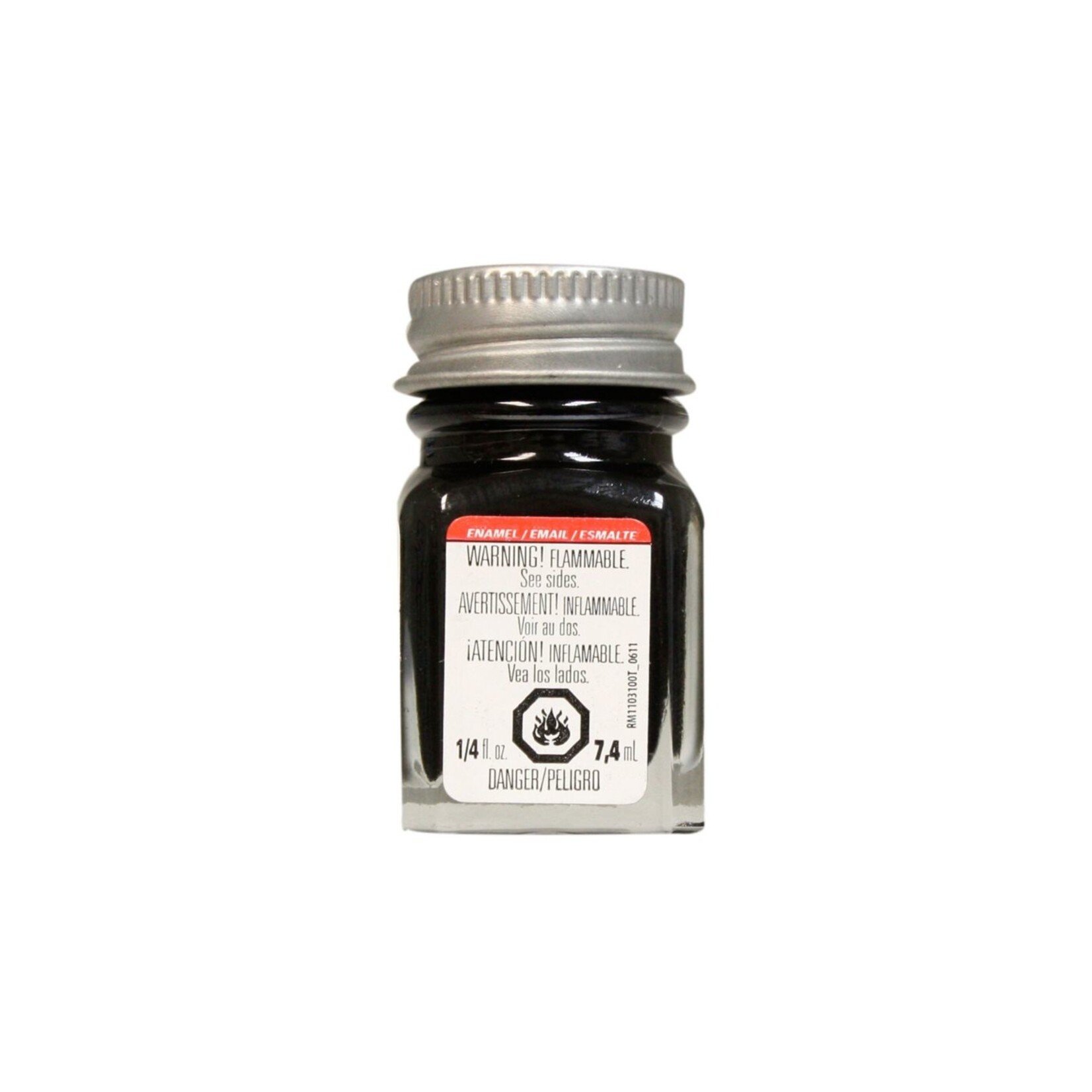 Testors 1139TT - Enamel 1/4 oz - Semi-Gloss Black