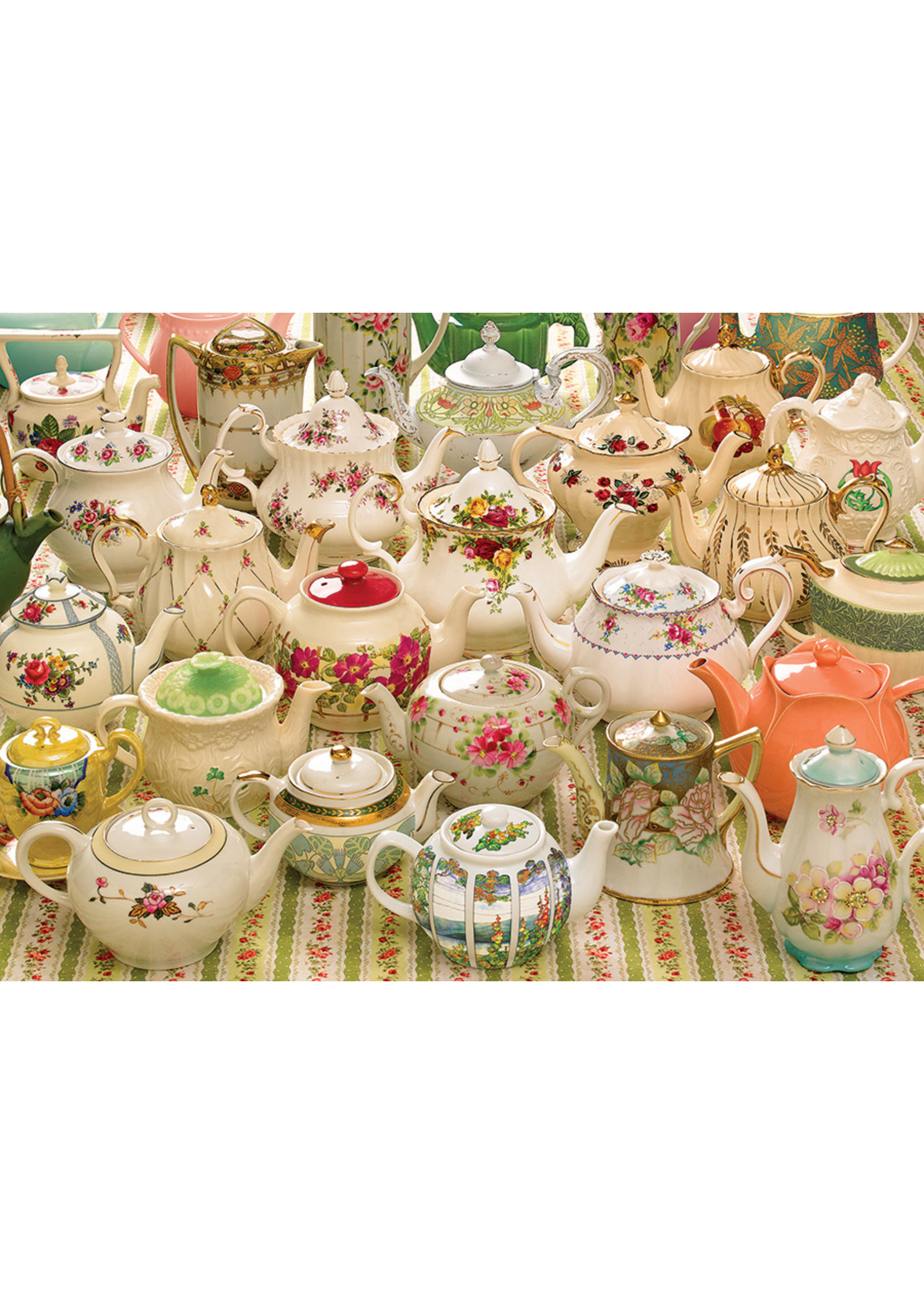 Cobble Hill Teapots Too 1000 Piece Puzzle Hub Hobby