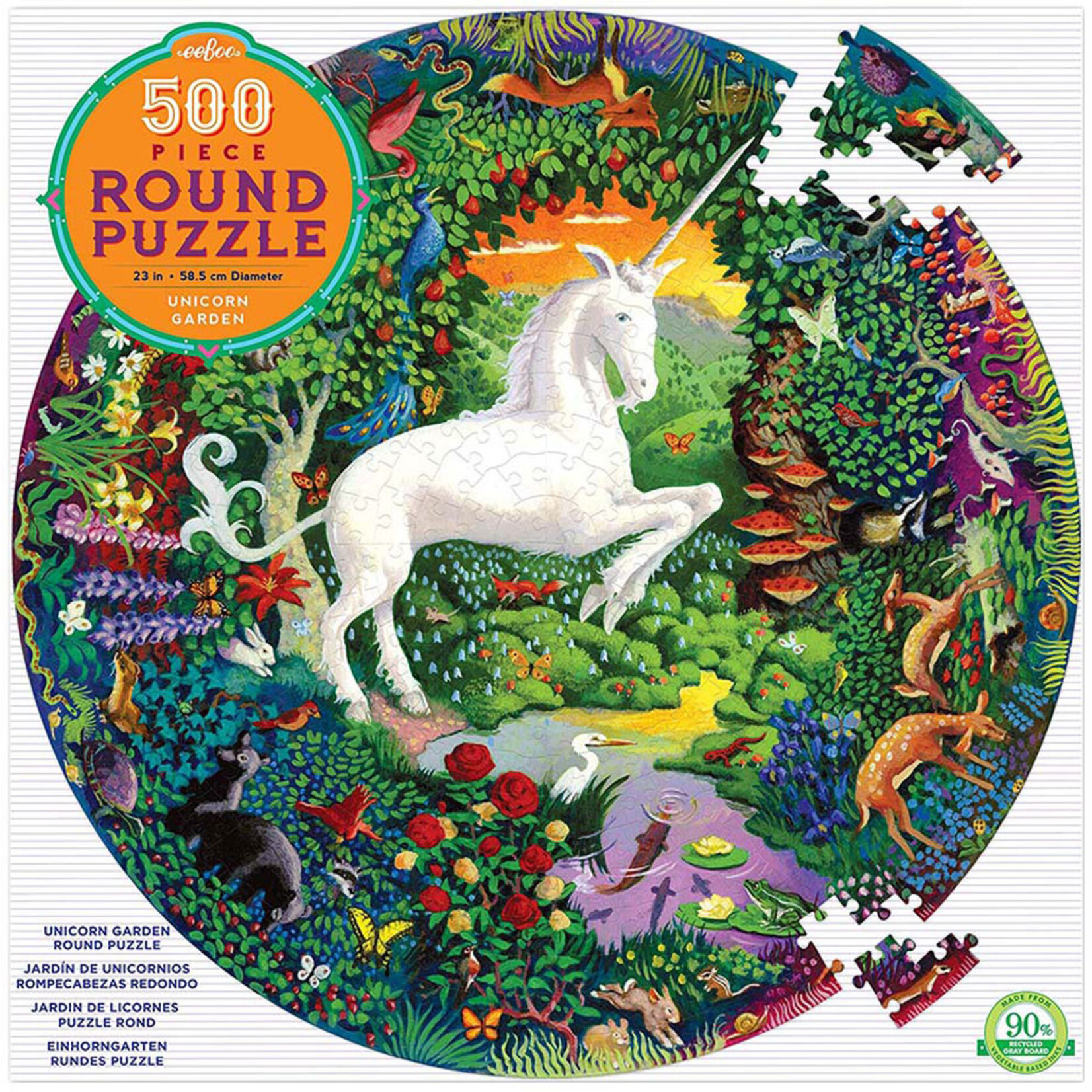 Eeboo Unicorn Garden - 500 Piece Puzzle