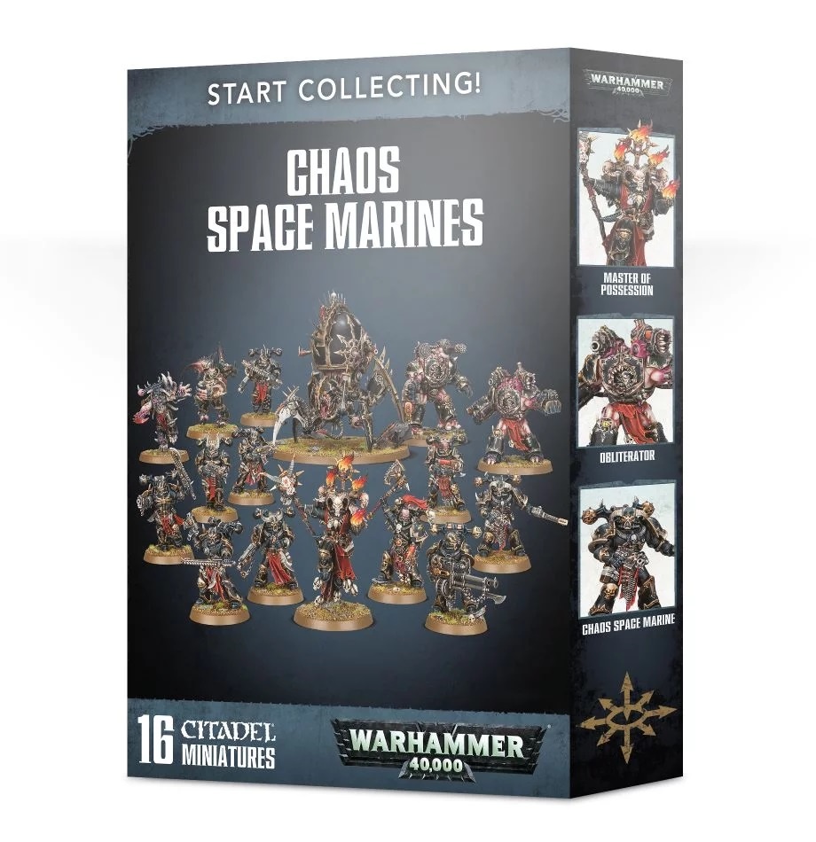 Warhammer 40k Start Collecting Chaos Space Marines 70 40 Games Miniatures War Games