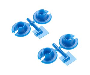 73155 - Lower Shock Spring Cups - Blue - Hub Hobby
