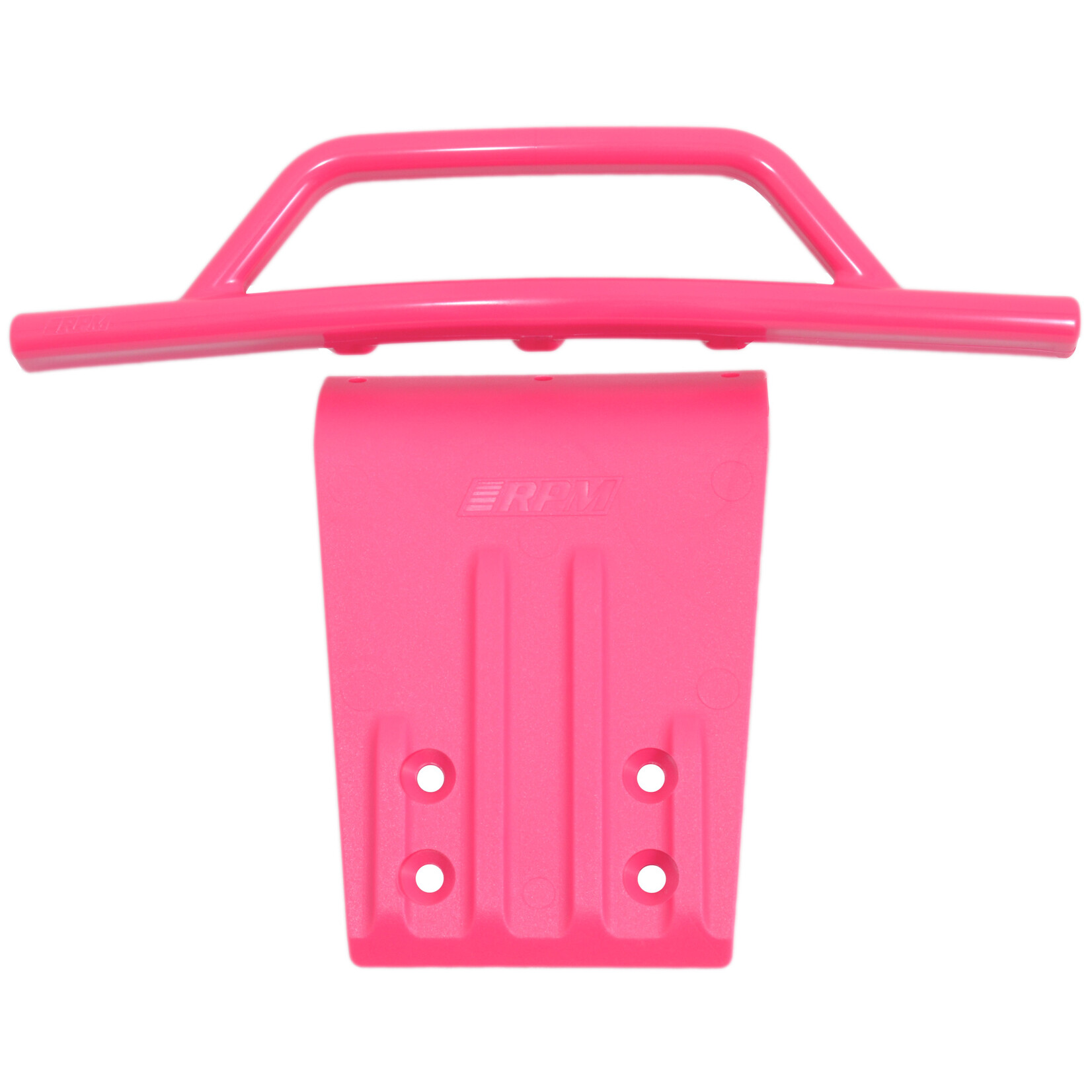 RPM 80957 - Front Bumper & Bumper Skid Plate for Traxxas Slash 2WD - Pink