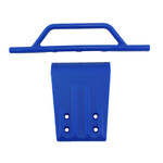 RPM 80955 - Front Bumper & Bumper Skid Plate for Traxxas Slash 2WD - Blue