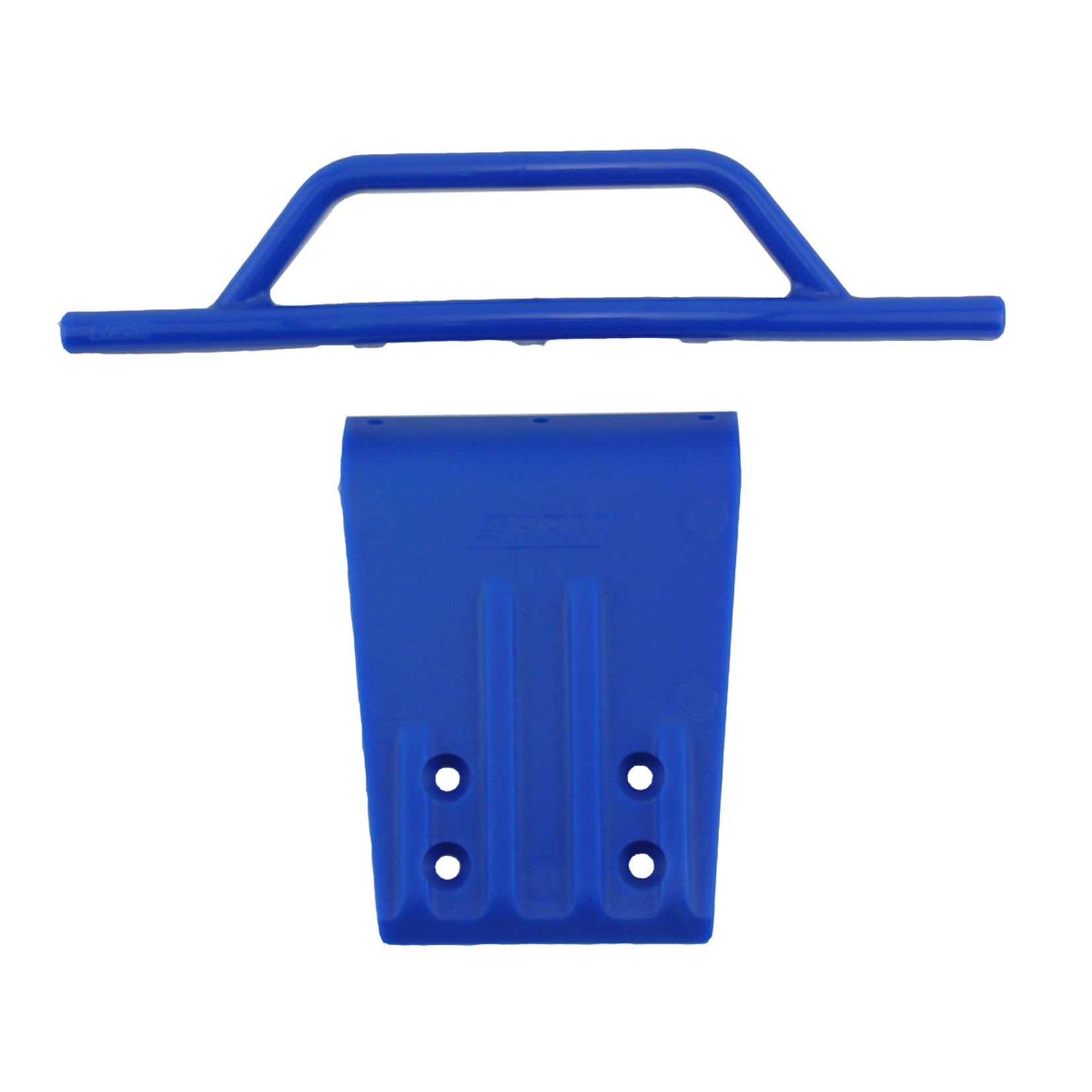 RPM 80955 - Front Bumper & Bumper Skid Plate for Traxxas Slash 2WD - Blue