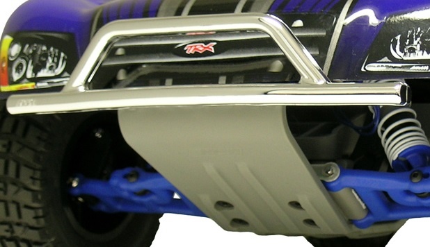 80953 - Front Bumper & Bumper Skid Plate for Traxxas Slash 2WD - Chrome