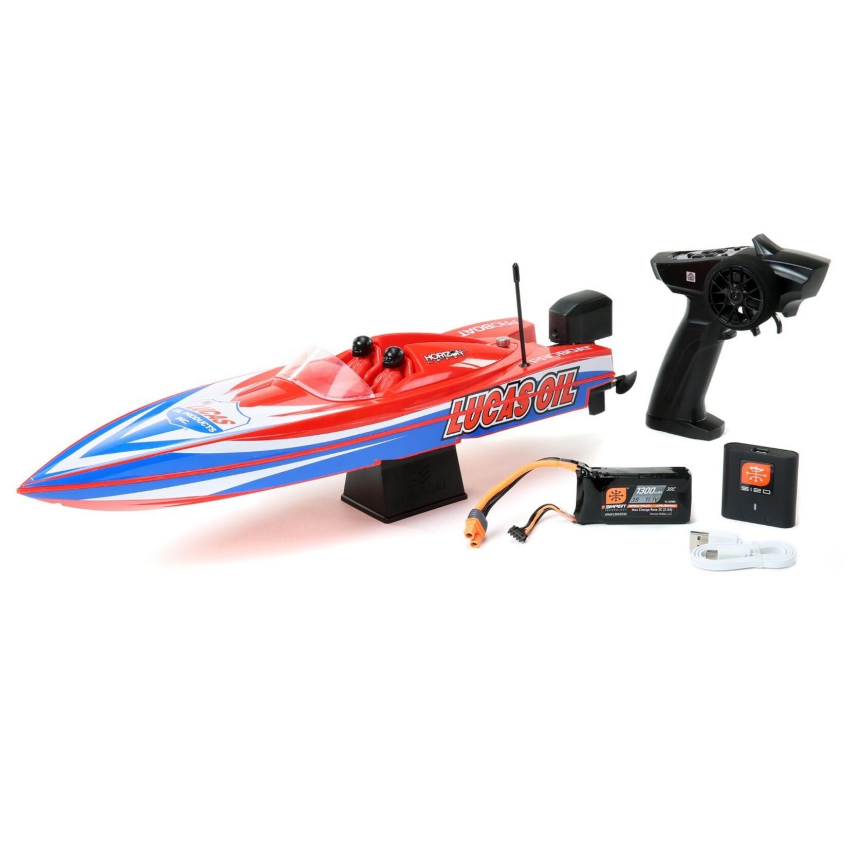 Pro Boat 08044T2 - Lucas Oil 17" Power Boat Racer Deep-V RTR