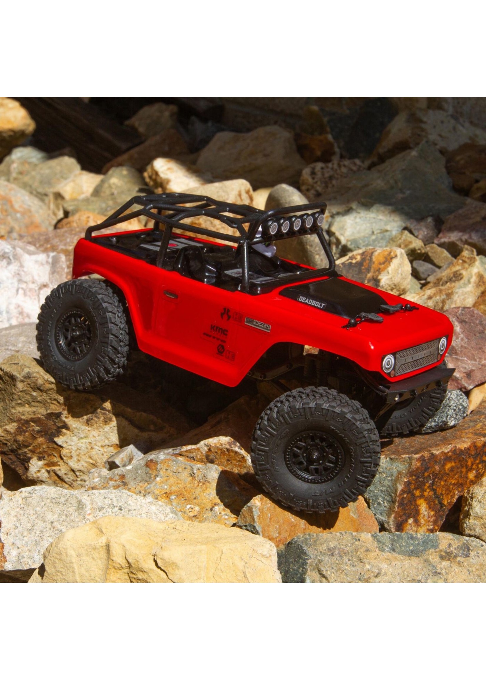 Axial 1/24 SCX24 Deadbolt 4WD Rock Crawler Brushed RTR - Red