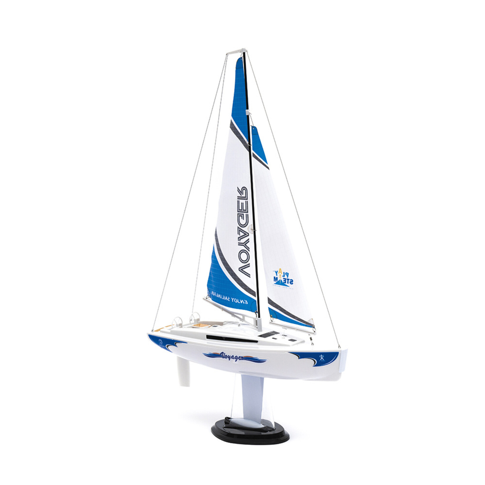 Play Steam Voyager 280 Wind-Power RC Sailboat - Blue