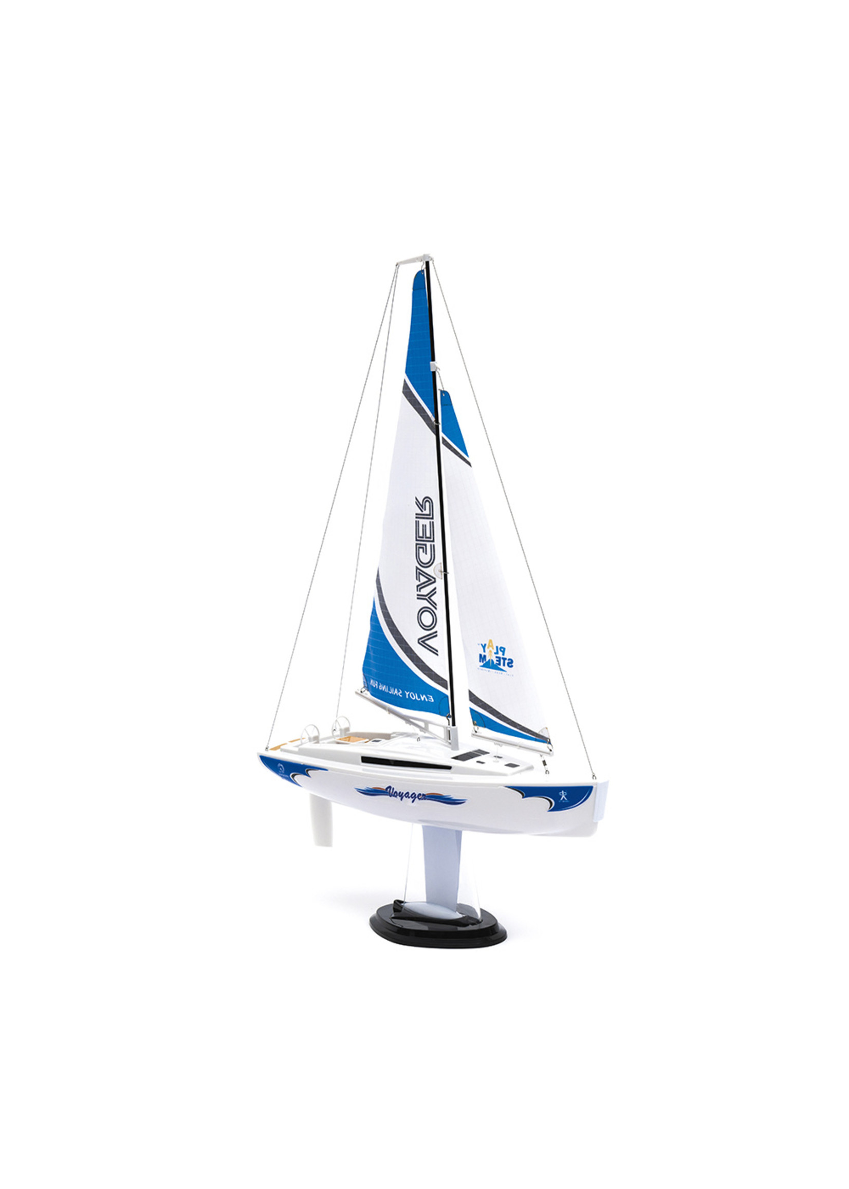 Play Steam Voyager 280 Wind-Power RC Sailboat - Blue