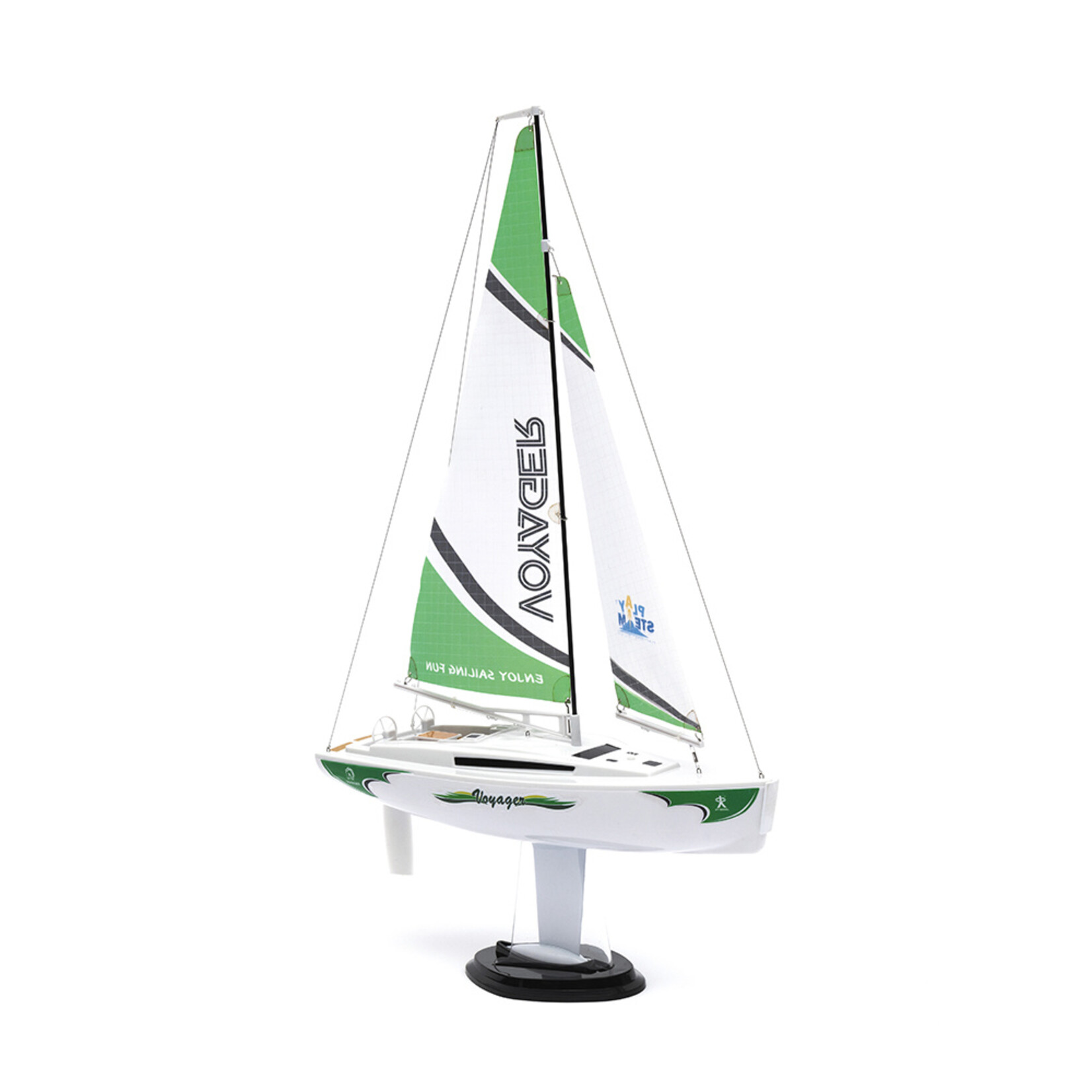 Play Steam Voyager 280 Wind-Power RC Sailboat - Green