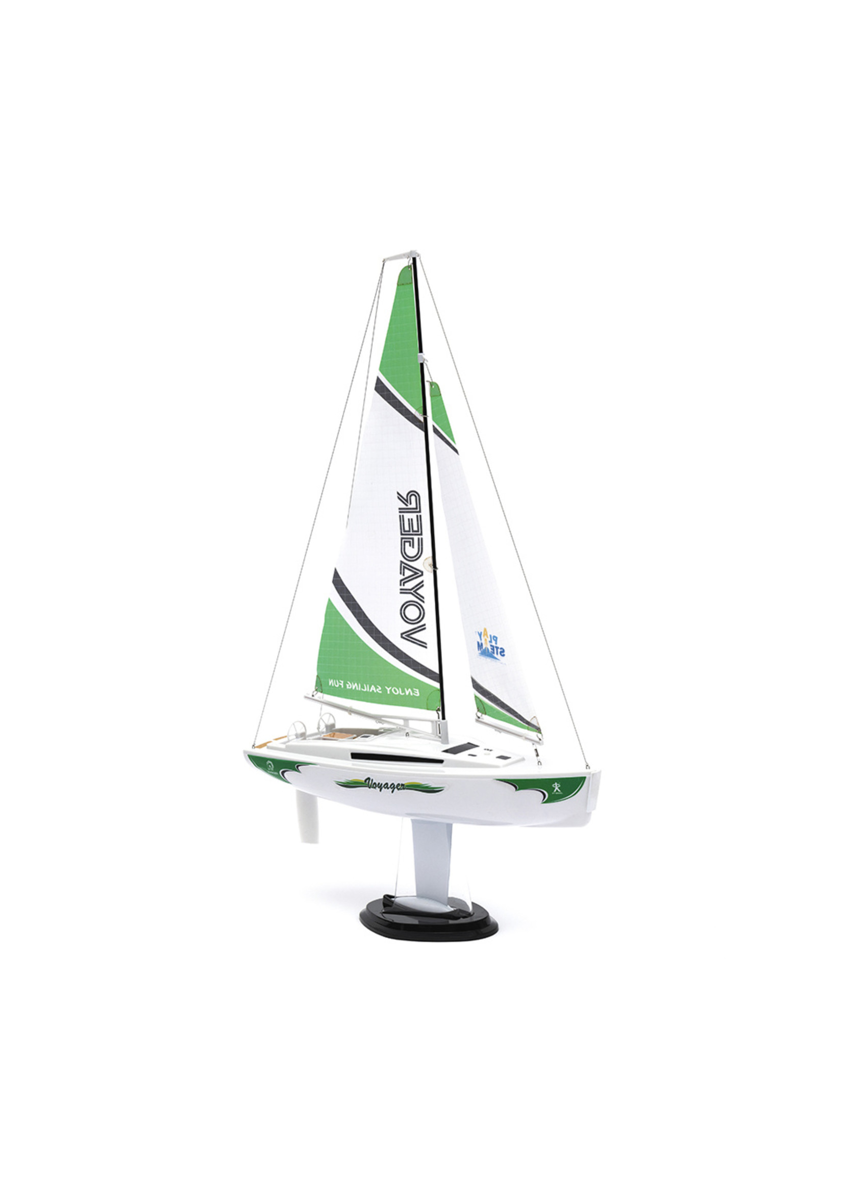 Play Steam Voyager 280 Wind-Power RC Sailboat - Green
