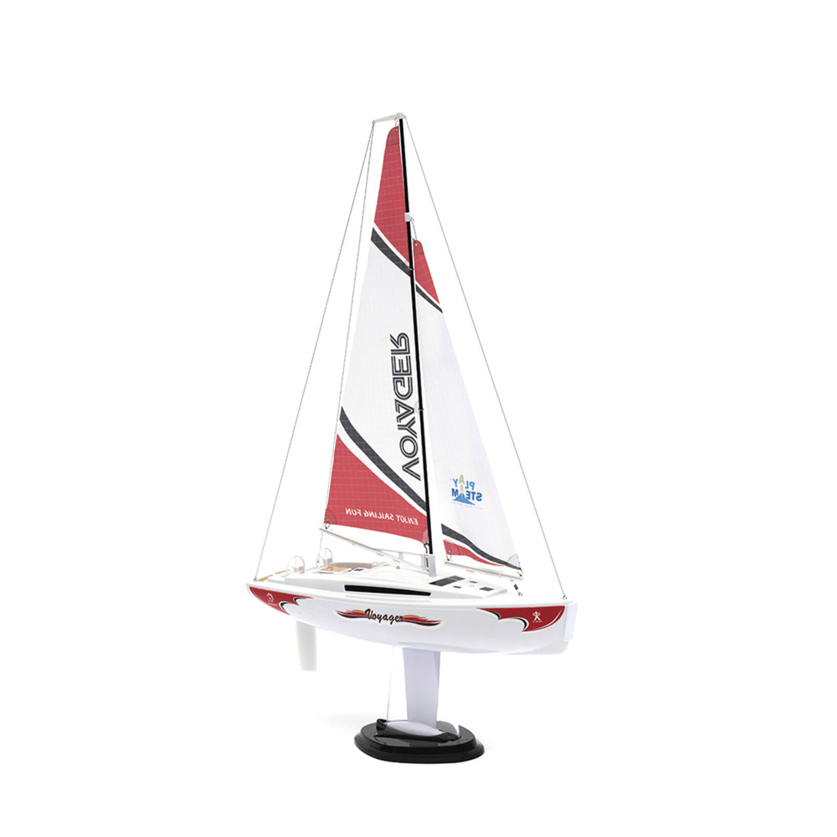 Play Steam Voyager 280 Wind-Power RC Sailboat - Red