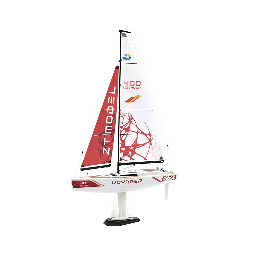 Voyager 400 Wind-Power RC Sailboat - Red