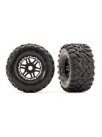 Traxxas 8972 - Black Wheels / Maxx All-Terrain Tires