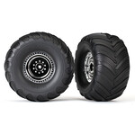 Traxxas 3665X - Chrome Wheels / Terra Groove Dual Profile Tires