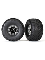 Traxxas 3665X - Chrome Wheels / Terra Groove Dual Profile Tires