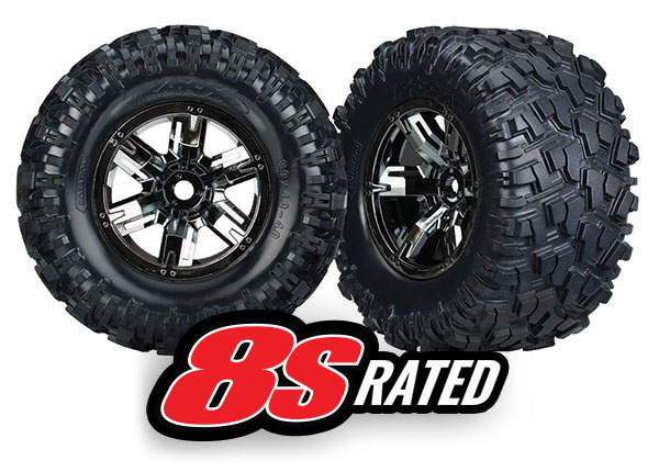 7772A - X-Maxx® Black Chrome Wheels / Maxx® AT Tires