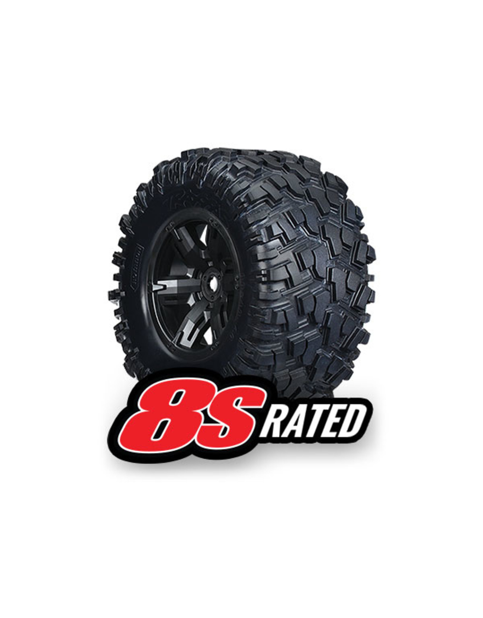 Traxxas 7772X - X-Maxx® Black Wheels / Maxx® AT Tires - Hub Hobby